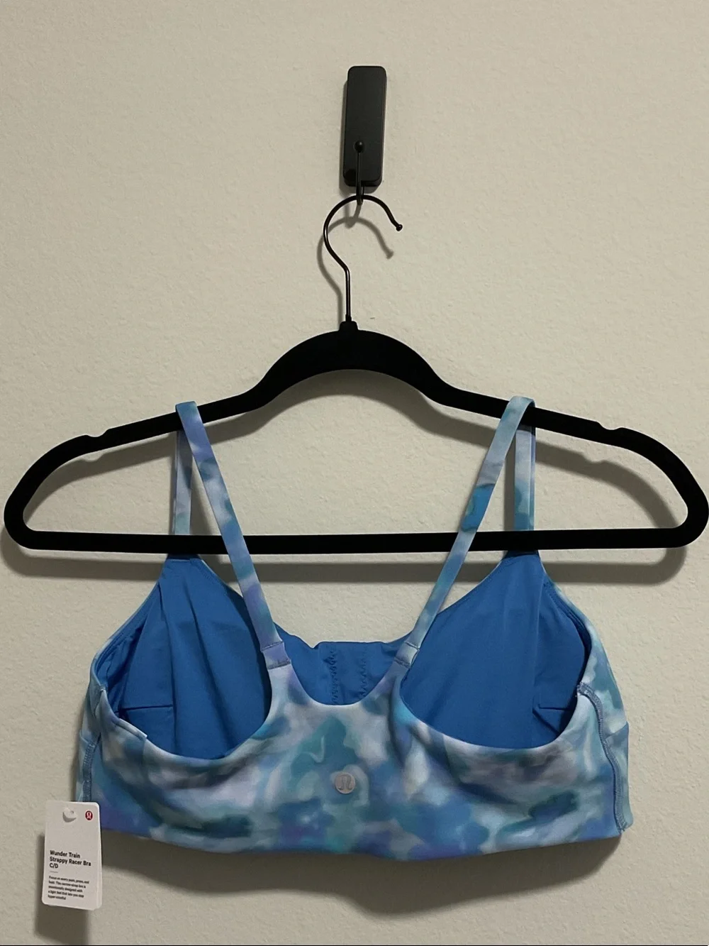Lululemon Wunder Train Strappy Racer Bra-Size 10 C/D-Floral Glow Midi Blue Multi